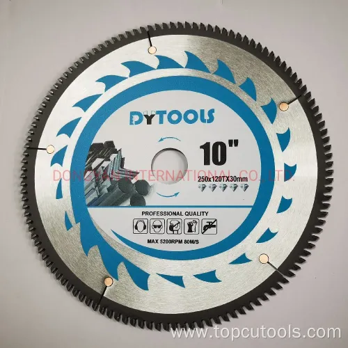 10" Tct Circular Carbide Saw Blade for Aluminium